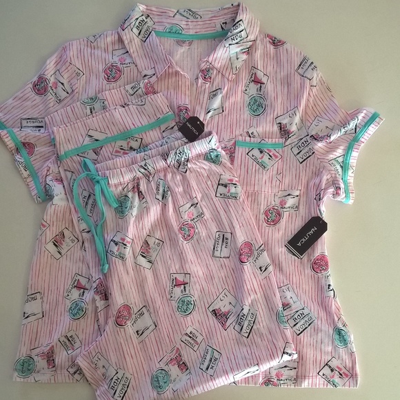 Nautica Other - nautica sleep set size xl womens pink bon voyage